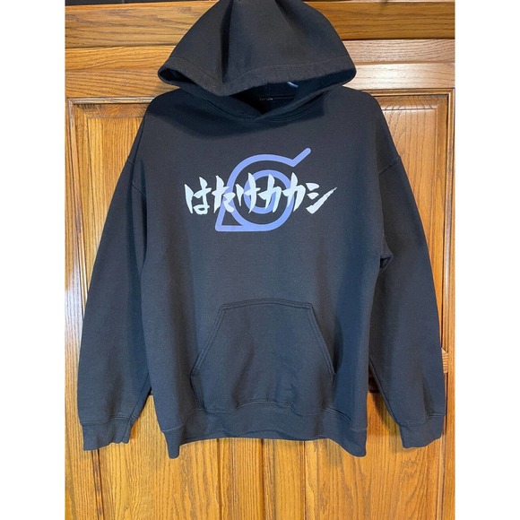 Naruto Shippuden Naruto HaTake Kakashi 20th Anniversary Black Hoodie Sz M - Picture 3 of 13